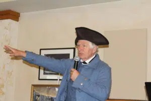 2025 4-19 April 19th RENO ELKS LODGE, Jay DICKEY re PAUL REVERE TALK. Photo by W. Hammond