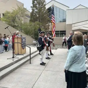 2025 4-25 Nev. Geo. Washington Elm Tree Rededicatn, Carson City. Photo by S. Linscott