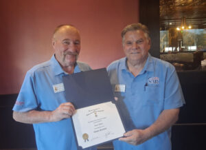 Donn Dalton, past chapter president receives the SAR Certificate of Appreciation
